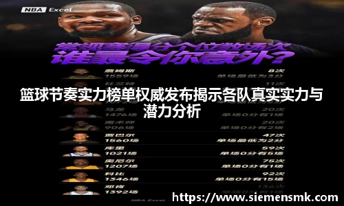 篮球节奏实力榜单权威发布揭示各队真实实力与潜力分析